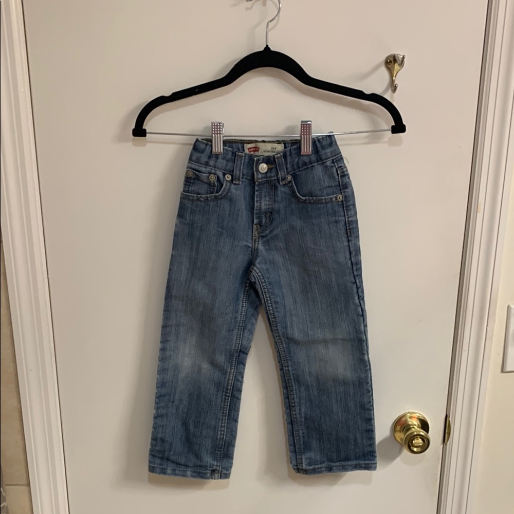 Levi's Blue Medium Wash Jeans Straight-Leg Denim in Sz 4T